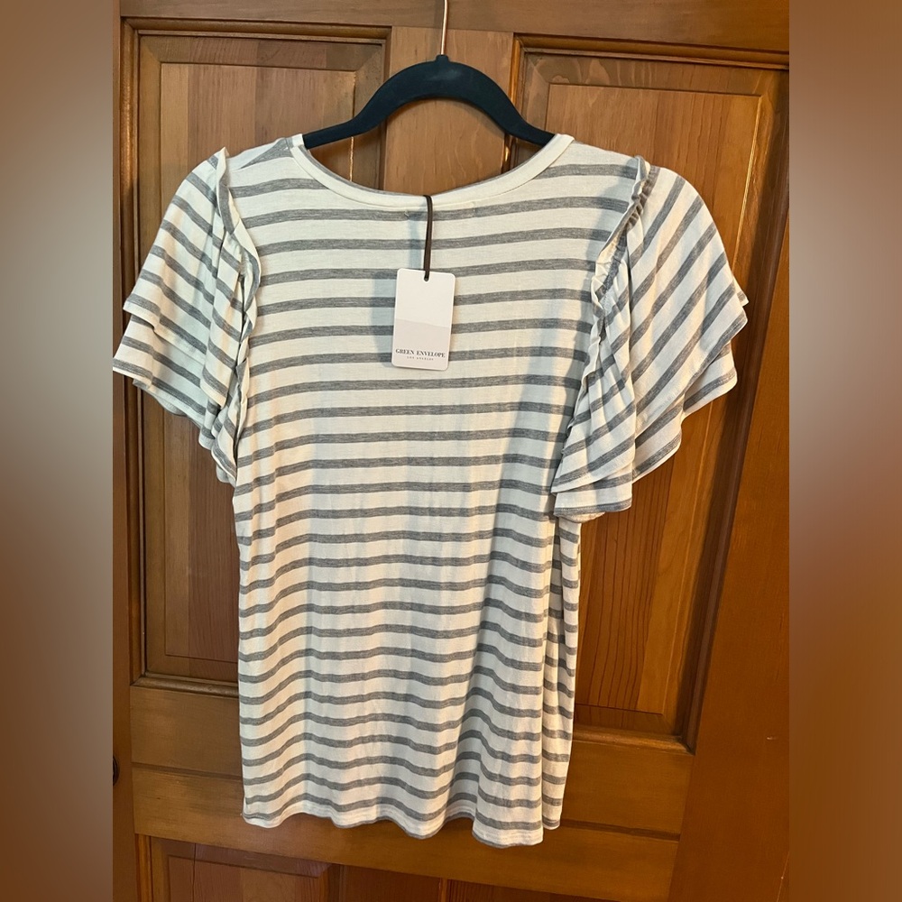 Green Envelope short sleeve shirt. Never worn, with tags.